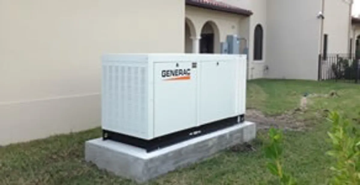 generator installation service showing standby generator professionally installed for residential power backup in Orlando, FL